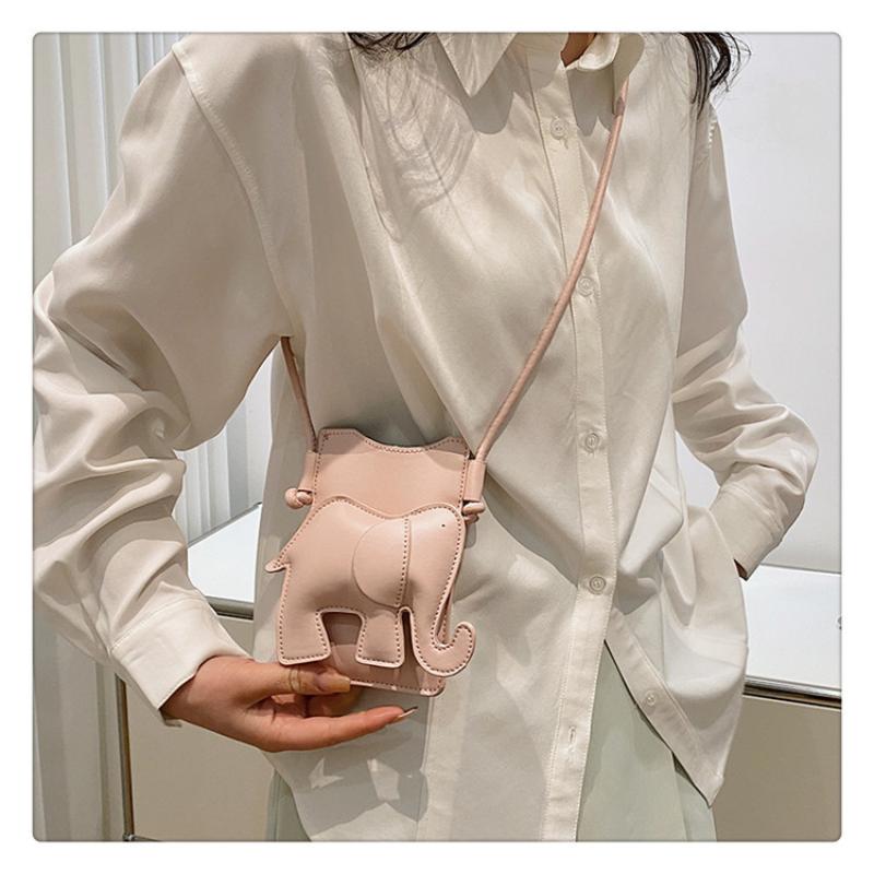 1 Stück Luxus Münzbörse Leder Mini Elefant Umhängetasche Personalisierte Handytasche Niedliche Kleine Umhängetasche Für Damen