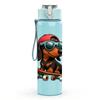 1PC Sunglasses Dachshund Puppy 750ml Color Plastic Sports Water Bottle Leakproof Flip Straw Lid Suitable for Sports Office Home Use