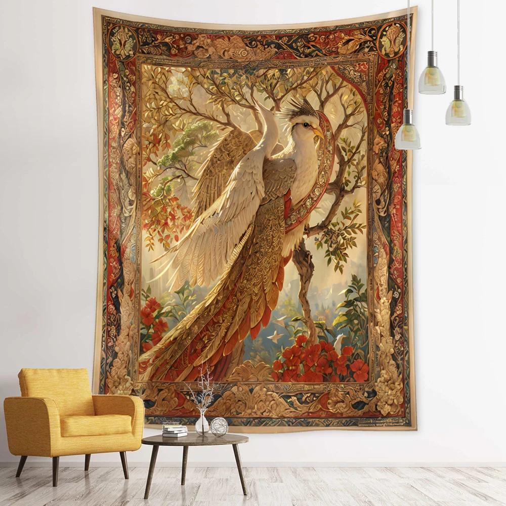 Flying Bird Tree of Life Tapestry Wall Hanging Bohemian Abstract Mysterious Witchcraft Hippie Tapiz Living Room Home Decor
