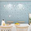 82 Pcs Acrylic Removable Mirror Wall Stickers With 3D Stars Suitable For Home Bedroom Living Room Children's Room Decoration
