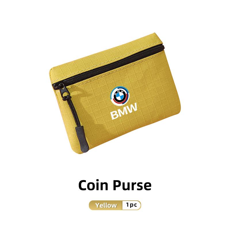 For BMW Portable Car Coin Purse Bank Card Storage Bag Key Stowing Holder Accenssories 50th Anniversary Edition E36 E46 E53 E90 YA1