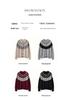 2025 Fall/Winter Striped Retro Women's Cashmere Sweater - Loose Round Neck Thick Cardigan with Long Sleeves