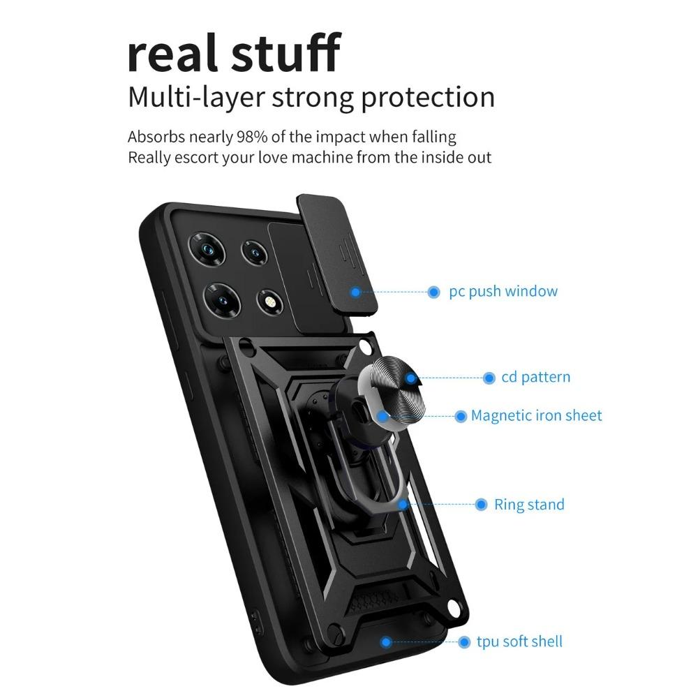 Ochranné pouzdro na fotoaparát pro Infinix Note 30 Pro 20 Note 12 G96 11 Hot 12 Play Hot 30 20 12 Zadní kryt Zero Ultra Armor Hybrid Ring