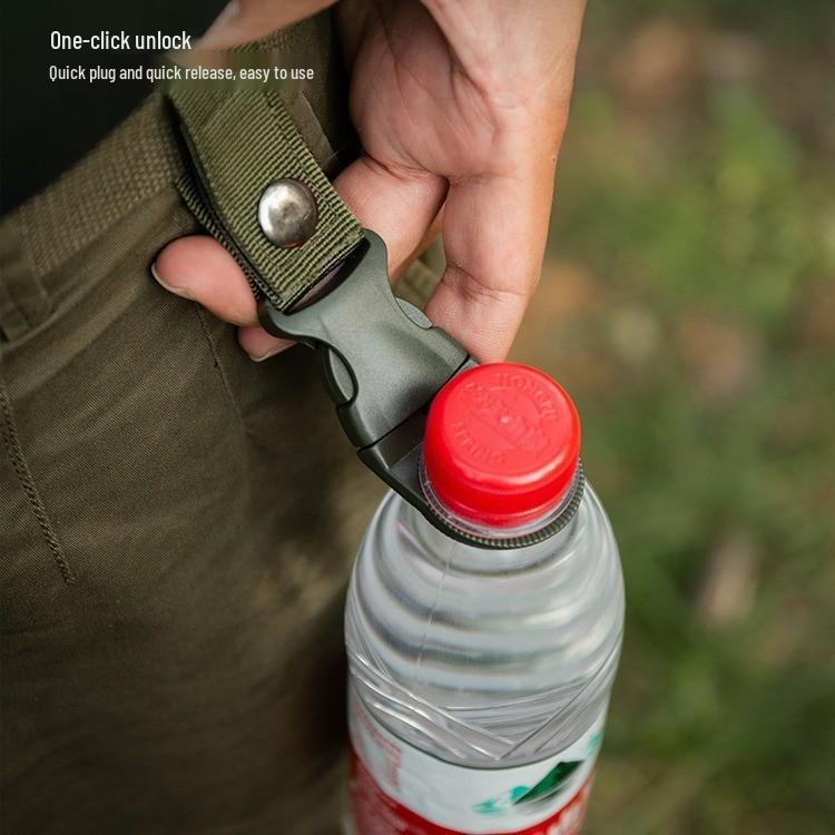 Mosquetón Táctico de Nailon para Botella de Agua con Clip de Correa