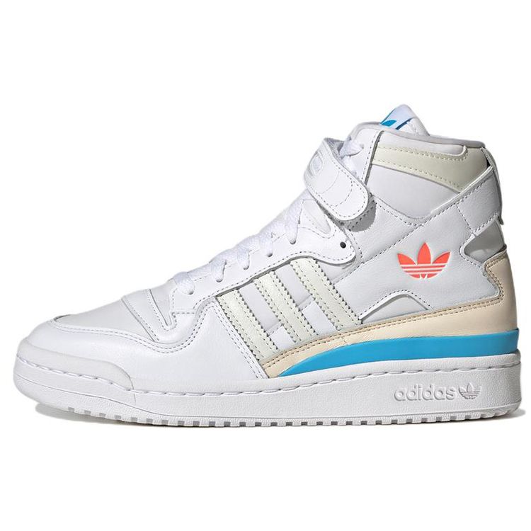 Adidas Originals Forum 84 High Leather Retro Casual High-Top Sneakers Women Sneakers White Beige Blue GY8164