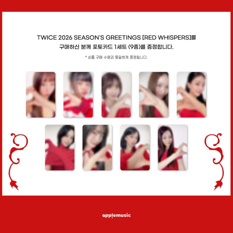 Pre-order TWICE 2026 Season's Greetings RED WHISPERS & SHOP POB
