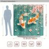 Koi Fish In Serene Pond Shower Curtain - Water-Resistant, Easy To Clean, Adds an Oriental and Tranquil Touch To Your Bathroom