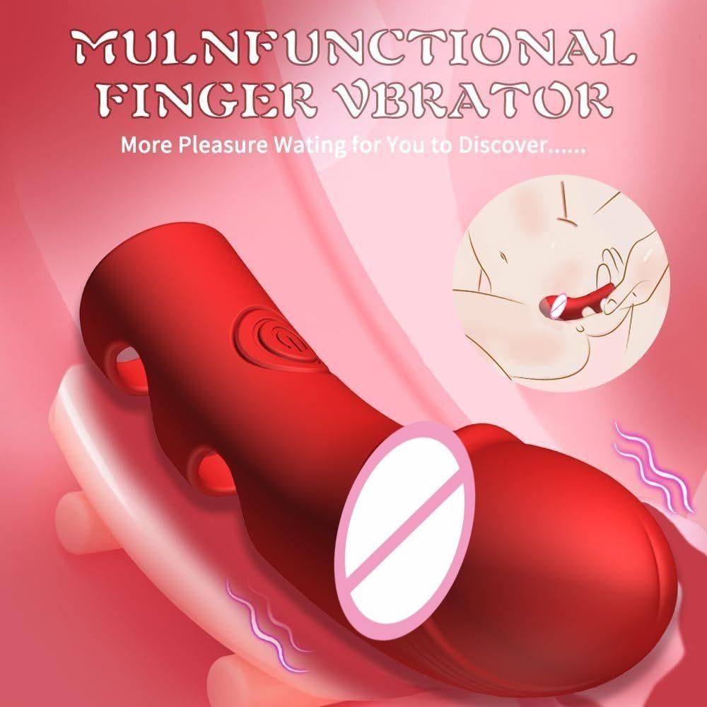 Heating Finger Vibrator G Spot Fast Orgasm Vagina Clitoris Clit Nipple Stimulator Sex Toys Adult Goods for Women Female Lesbian