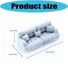 Doll House Decoration Miniature Couch Model with Flocking Texture for Small Scale Living Room Styling, Corner Display and Photo Props Use