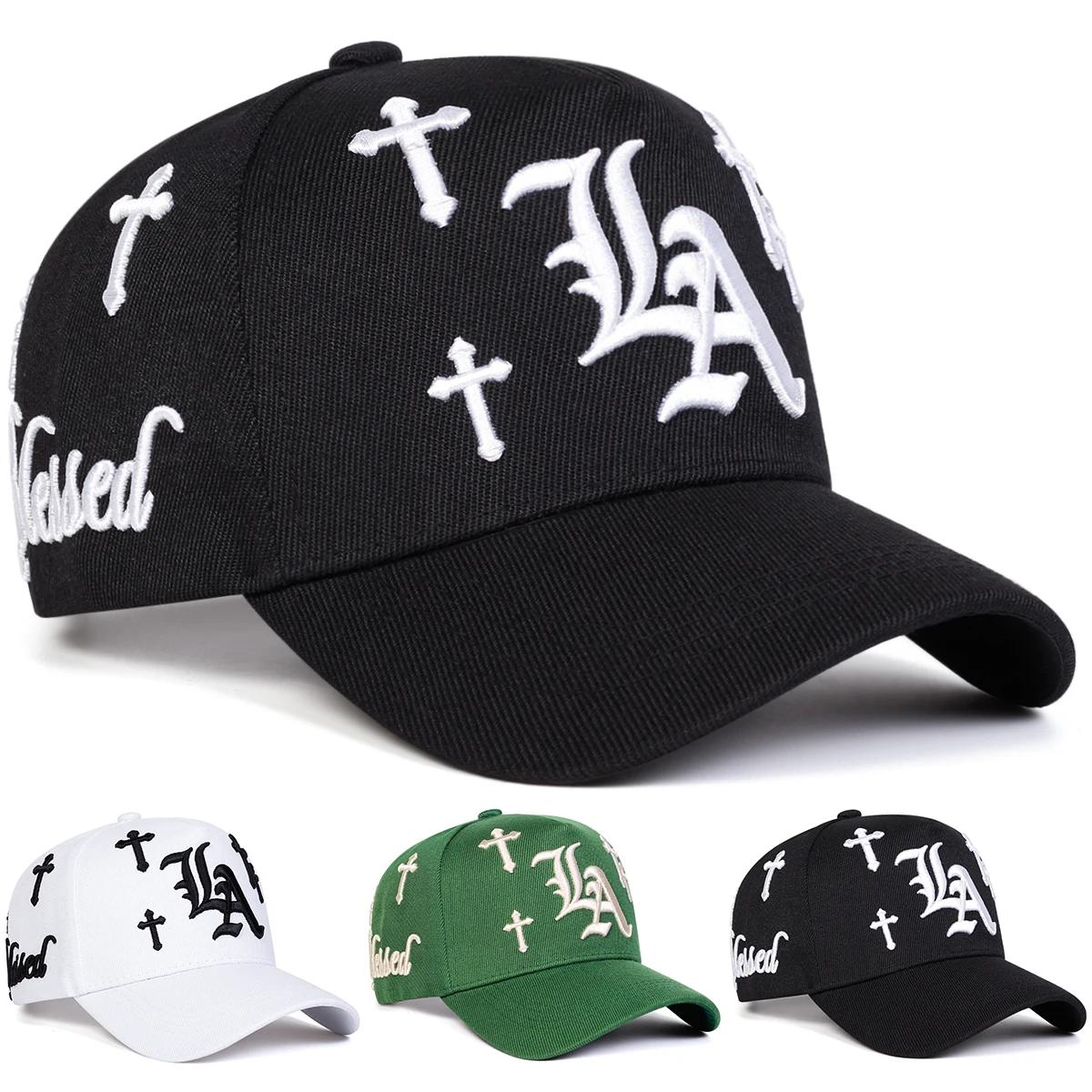 Yiran Bag Women's Unisex Gothic La Cross Embroidery Baseball Caps Spring Autumn Outdoor Adjustable Casual Hats Sunscreen Hat Sports Cap
