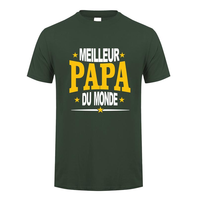 Best Dad In the World T-Shirt Short Sleeve Unisexs French Father Dad T-shirt Papa T-shirt Oz405