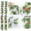 Easter Egg Garland For Mantle Spring Vine Flower Easter Garland Multi Colored Artificial Hanging Wall Decor For Tree Decoration