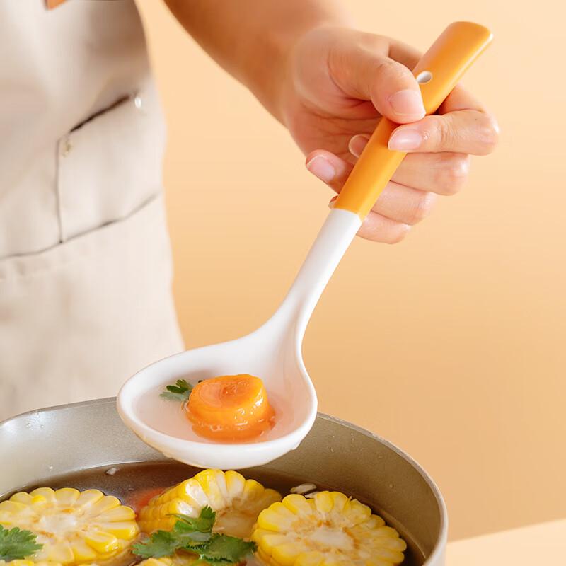 Onlycook Ceramic Serving Spoon with Hanging Hole