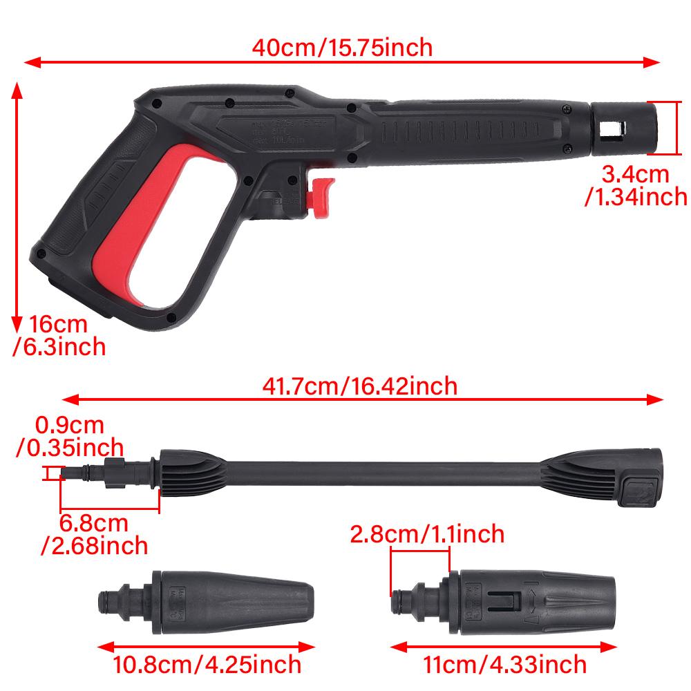 Autowaschpistole Hochdruckreiniger Sprühpistole Strahlwasserstrahl Lanze Düse Speerstab für Haushalt oder Hochdruckreinigung