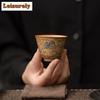 60ml Dunhuang Twining Lotus Teacup Handmade Tea Bowl Beautiful Tea Cup Tea-tasting Personal Cup Jianzhan Master Cup Tea Ceremony