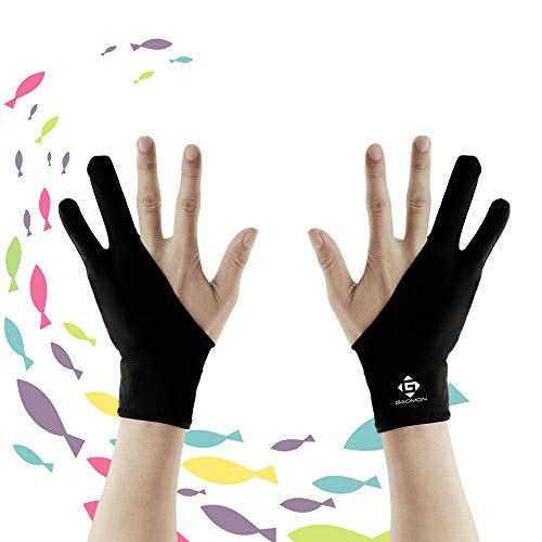 GAOMON Two-Finger Gloves, Drawing Tablet, Pen Display, Sketching Tablet, One Size Fits Left and Right Hands