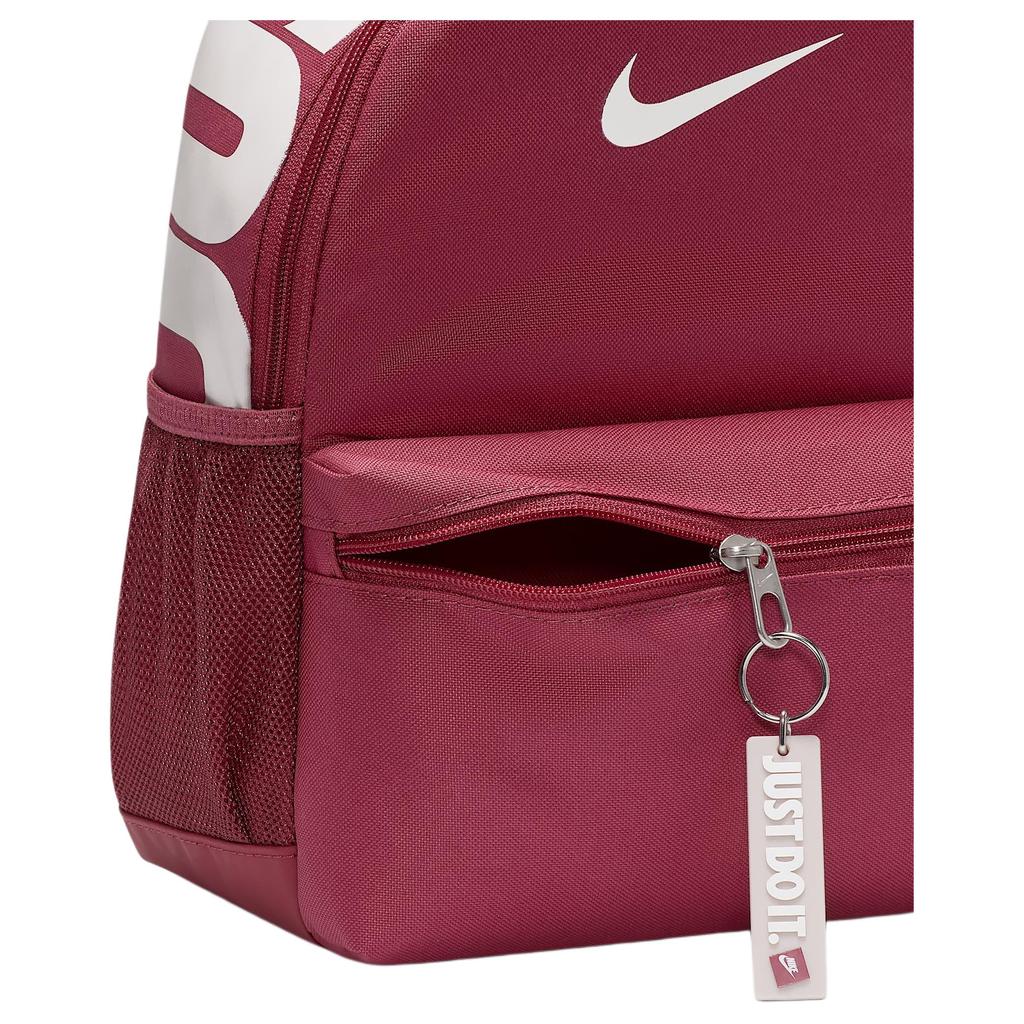 Nike Benassi JDI 11L Letter Print Sports Backpack Mini Kids backpack Beetroot White Purple DR6091-634