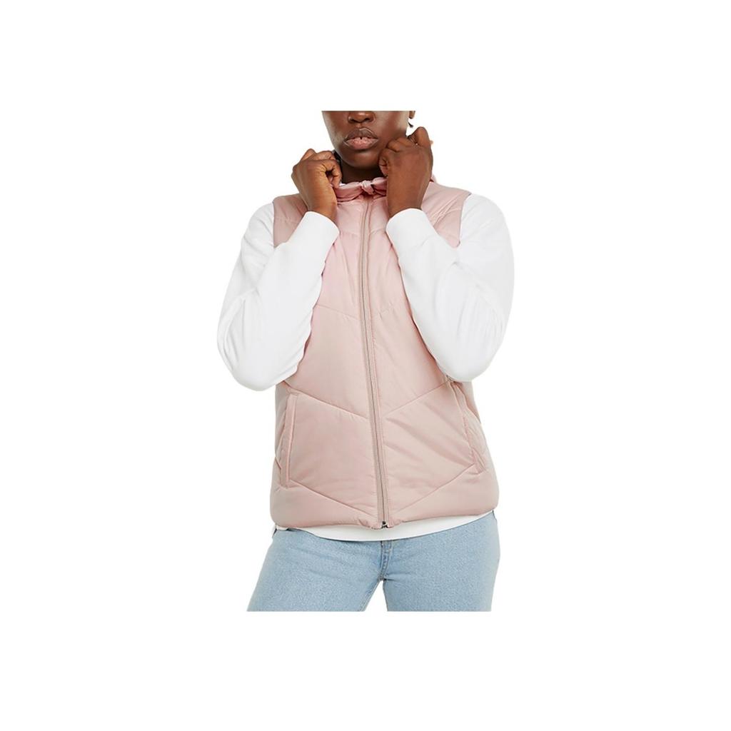 Puma Sports Lifestyle Series Solid Color Printed Logo Zipper Stand Collar Warm Vest Women vest Pink 587649-36