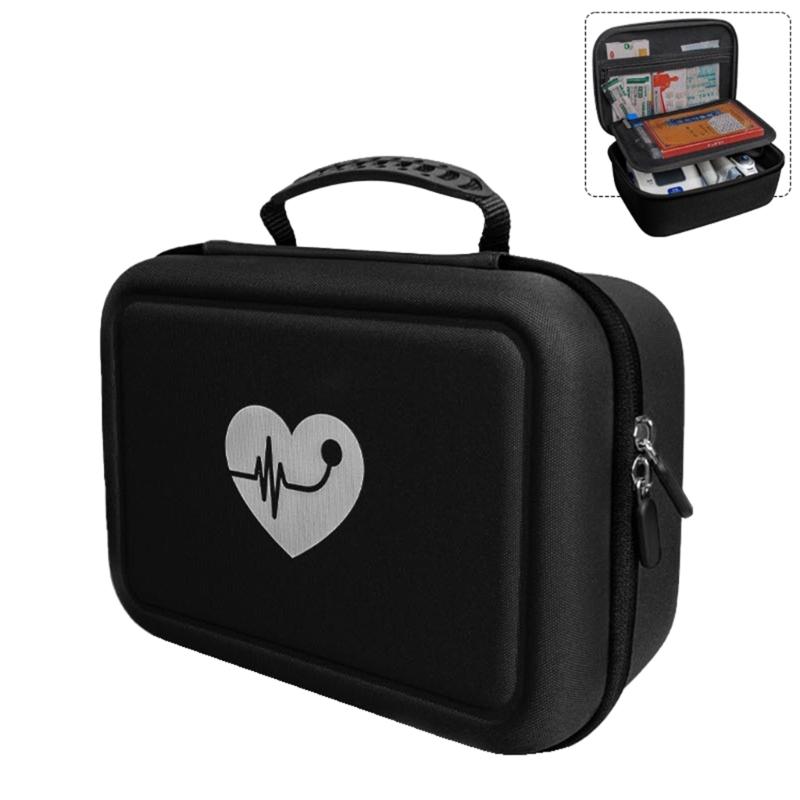 

Hard Case for Blood Pressure Monitor Storage Bag Protective Case Impact Resistant Organizers Pouch with Inner Pocket чёрный