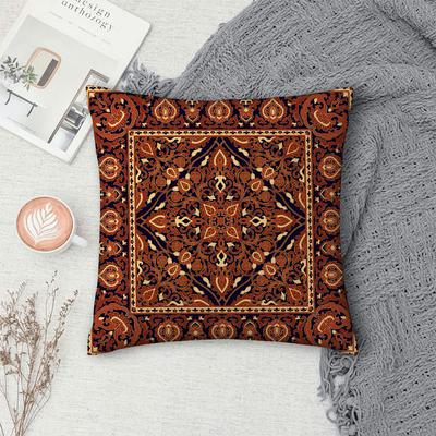 Persian Carpet Pattern Pillow Case Sofa Decorative Home Double-sided Printing Short Plush Cushion Cover Throw Pillow Cover Gifts