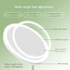 Portable LED Pocket Mirror, Desk-Folding Lighting Makeup Mirror for Girls' Dormitories