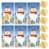 Christmas Party Cartoon Snowman Christmas Tree DIY Raffle Scratch Card Game Card Set