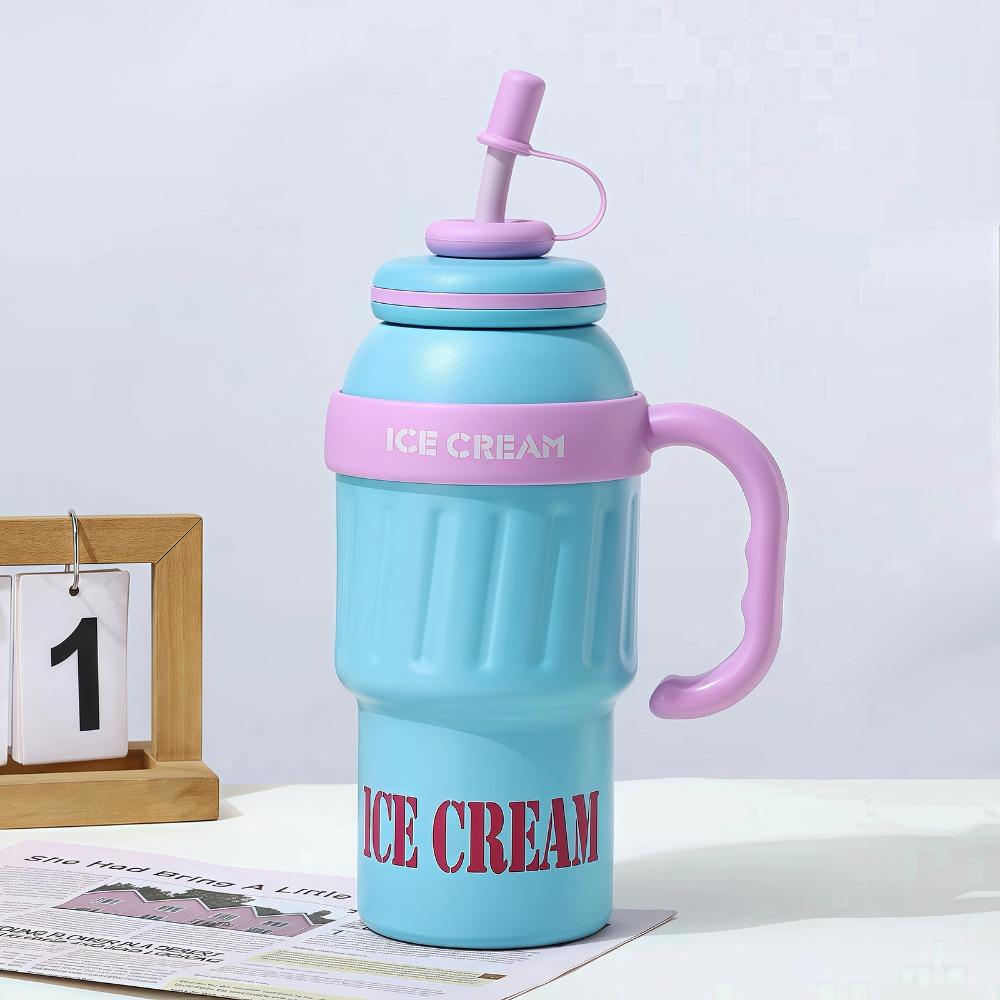 600ML Vacuum Cup Insulation Or Cooling Thermal Mug Cute Thermal Water Bottle  for Boys and Girls