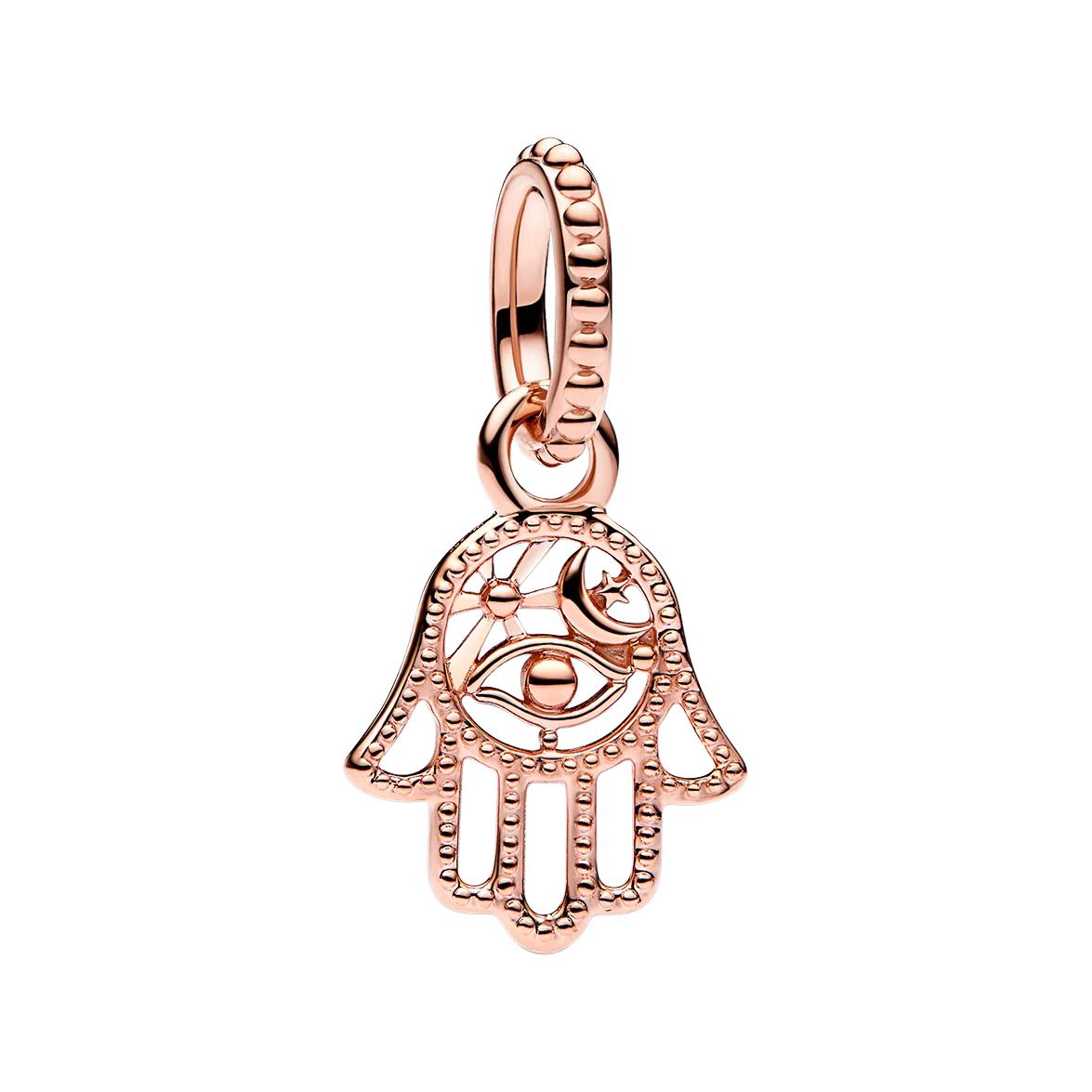 Pandora Pattern Logo Gold Plated Silver Copper Pendant Women pendant 789144C00 Box