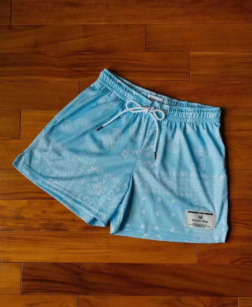 Unisex Summer Basketball Shorts: Oil Painting Style Mesh, Above Knee, Loose Fit