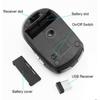 Souris de jeu sans fil 1200DPI 2.4GHz, récepteur optique USB, pour PC et ordinateur portable