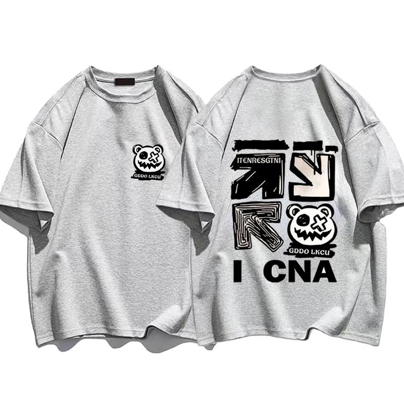 HIP HOP  pánská trička  off white  BAVLNA  Ležérní  High Street  tričko  t shirt men  anime tričko