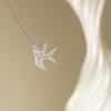 Elegant Swallow Bead Necklace New Chinese Style Clavicle Chain User Friendly Alloy Resin Jewelry for Women Daily Wear