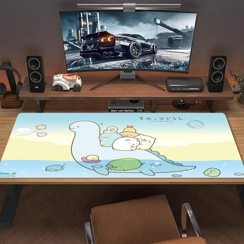Sumikko Anime Color Mouse Pad Large Gaming Table Cushion Non-slip Laptop Tablet Big Mousepad XXL Mat Mini PC Playmat With Lock Edge