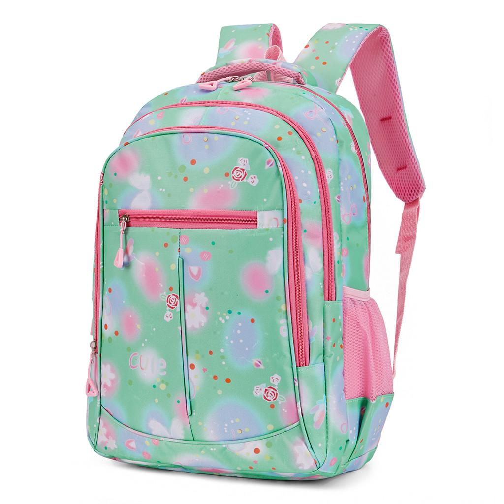 Floral Embossed Kids Backpack With Breathable Fabric For School And Outings