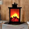 LED Lantern Fireplace Flameless Log Fire Flicker Flame Christmas Decoration Lamp