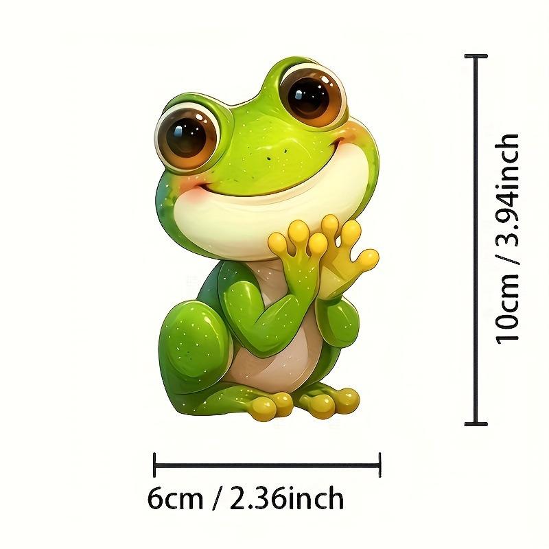 JT124#13x14cm Sevimli Kurbağa Vinil Araba Stickerı - Arabalar ve Motosikletler İçin Canlı ve Su Geçirmez Çıkartma - Dayanıklı, Göz Alıcı Tasarım