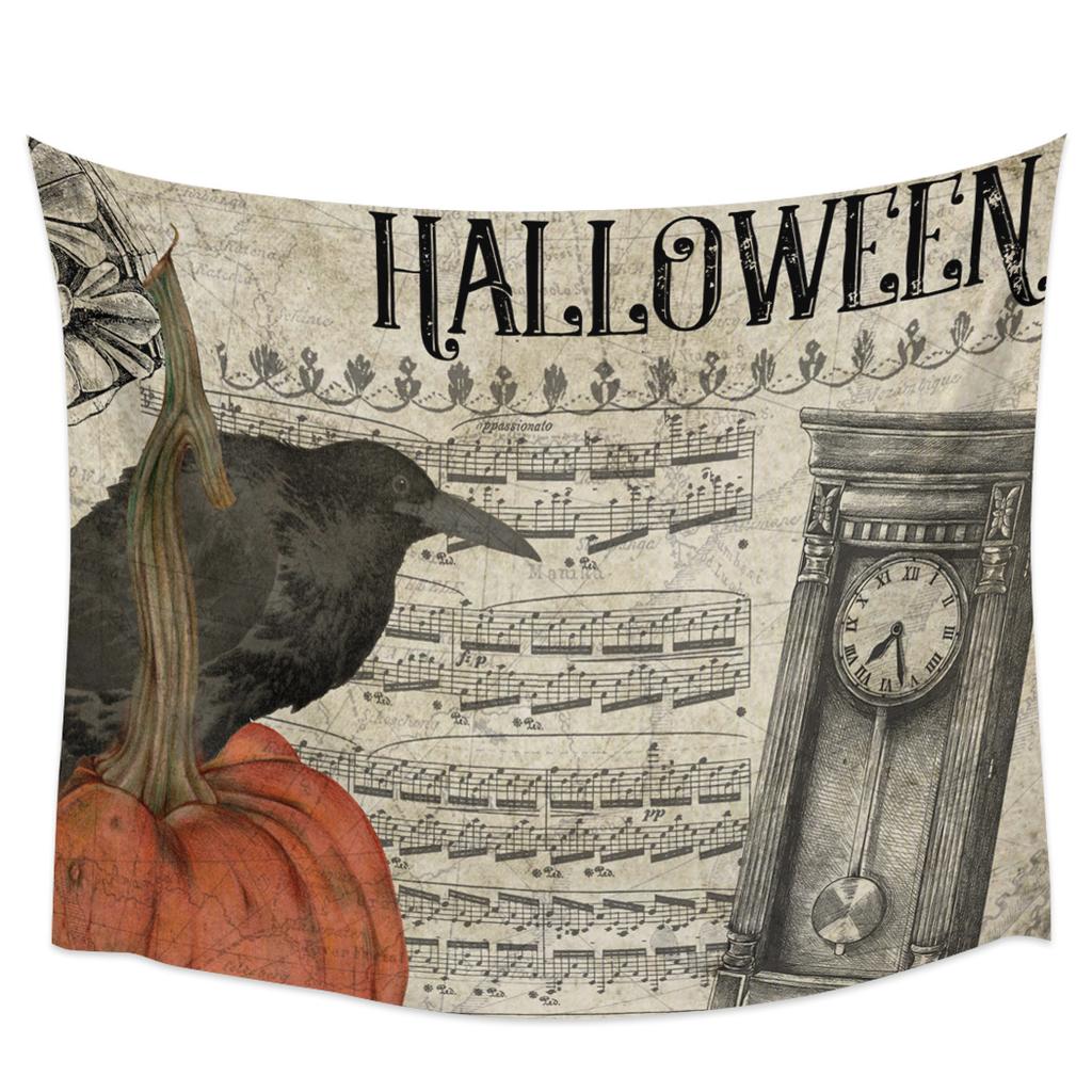 Halloween-Horror-Nächte-Wandteppich, Wandbehang, Hippie-Wandteppich, Heimdekoration, Wohnzimmer, Schlafzimmer, Wanddekoration, Hintergrundstoff