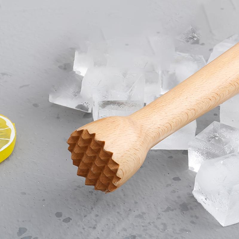 Long Wooden Masher Cocktail Muddler Durable Construction for Home Bar Mixing Fresh Fruit Mojitos Lemon Drinks