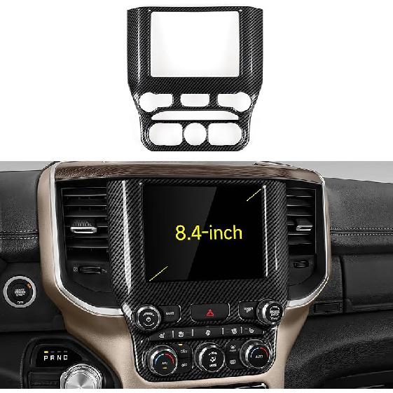 Car Air Vent Outlet Decals For -2025 Dodge Ram 1500 2500 3500 Accessories Carbon Fiber Stickers, Black