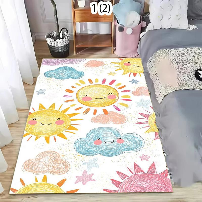 1 Soft Non Slip Floor Mat with Cute and Playful Patterns Suitable for Childrens Living Rooms Iving Rooms and Bedrooms As Carpets