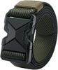 LionVII Elastic Belt Belt for Golf Outdoor No Stepless Alloy Buckle 120cm Military Men's - Heavy-Duty Quick-Release Work, Sports, Climbing, -