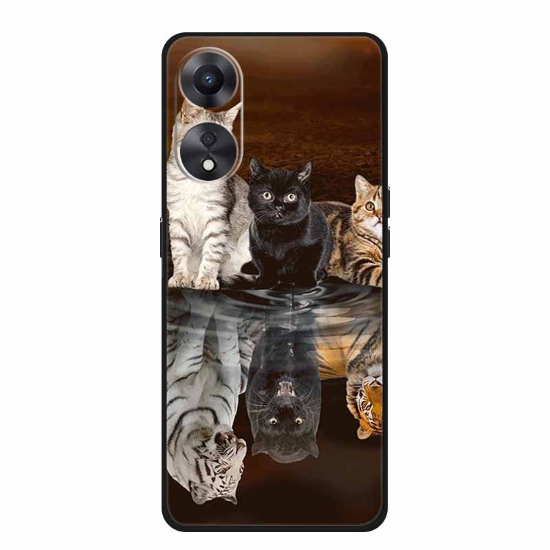 For OPPO A78 5G Case Fashion Silicone Soft TPU Back Cover For Oppo A58 A58X 5G OPPOA78 5G Phone Cases Shockproof CPH2483 Fundas