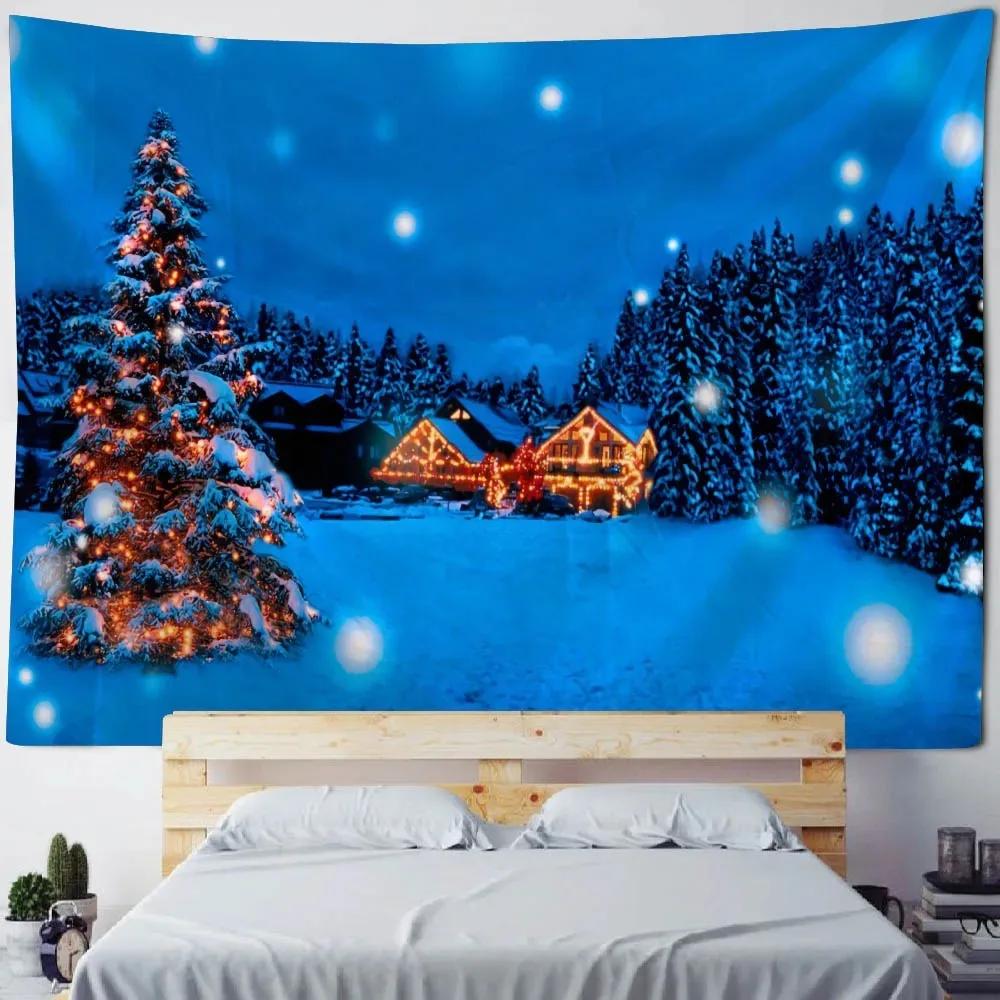 

Декоративный гобелен с рисунком рождественской елки для украшения стен дома, гостиной, спальни 100x75cm