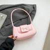 2025 new simple fashion casual small square bag women's simple fashion baguette bag trendy fashion shoulder armpit bag