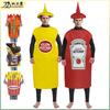 Halloween Party Cosplay Costume Ketchup French Fries Adult Stage Performance Suit