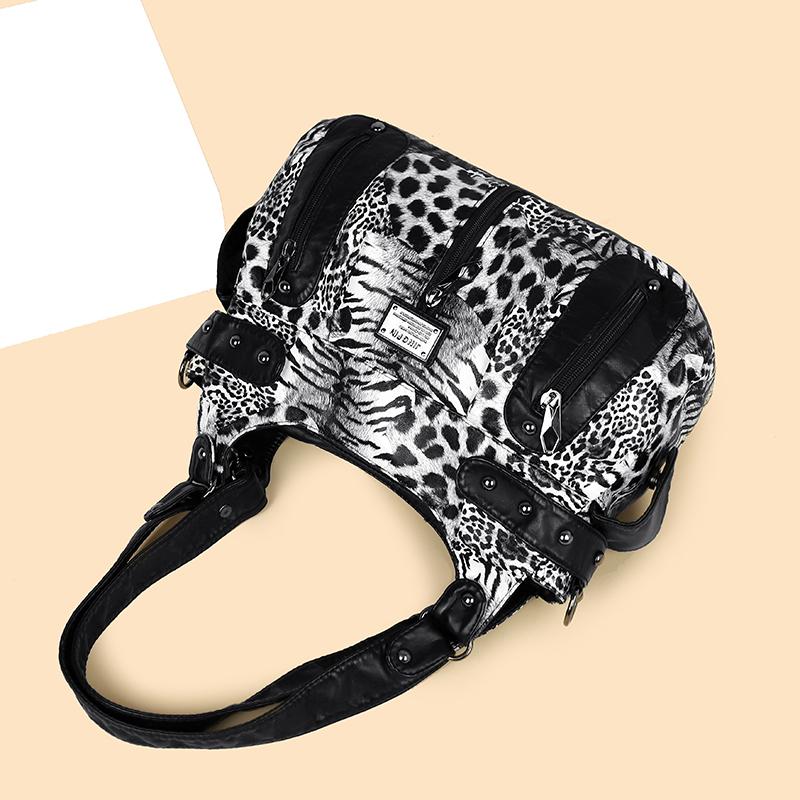 Women's Leopard Print Tote Bag Underarm Handbag