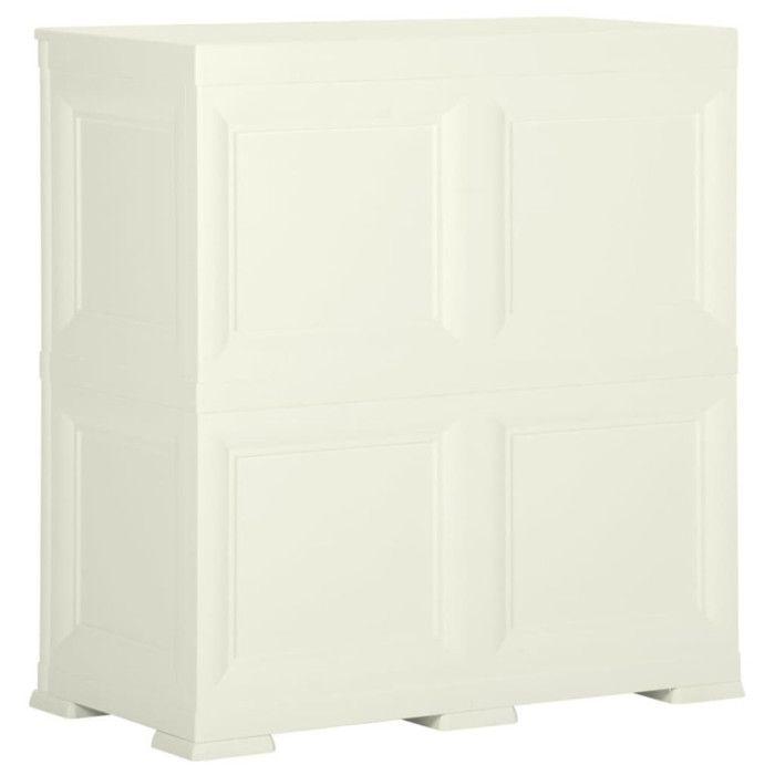VidaXL Plastic Cabinet 79x43x85.5 Cm Wood Design Cream 340595