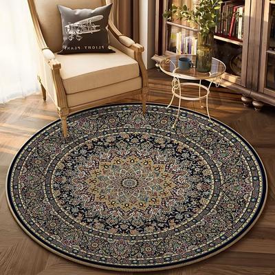 Bohemian Round Carpet for Living Room Decor Sofa Table Decoration Home Carpets Soft Flannel Chair Mat Large Area Rug for Bedroom