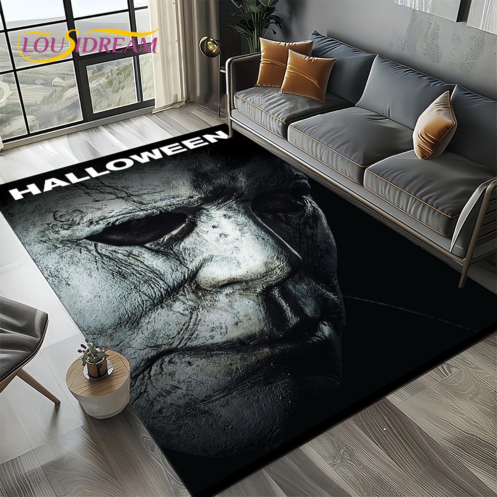 Hororový film Chucky Pennywise Halloween Postava Saw Koberec Kobereček pro Obývací pokoj Ložnici Domov Dekorace Pohovky, Protiskluzová Podložka na Podlahu