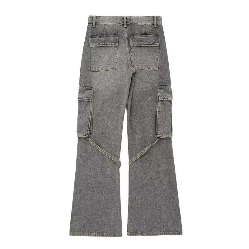 Fashion Style 2023 Autumn New Women's Clothing Slim Looking Easiest for Match Overalls Mid Waist Denim 8197237 807